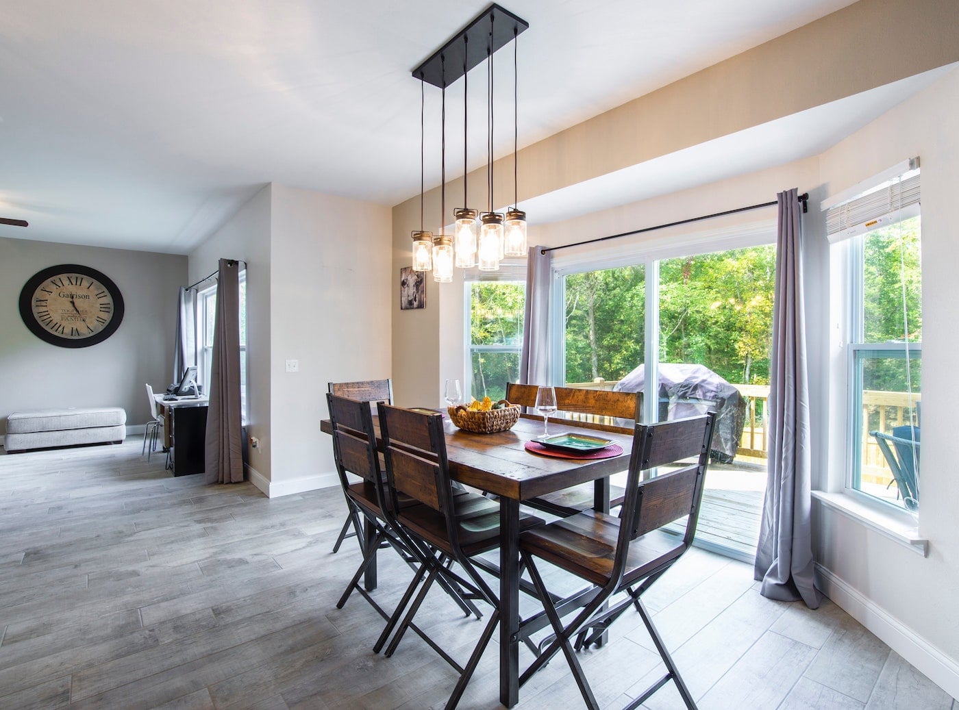 gray hardwood flooring