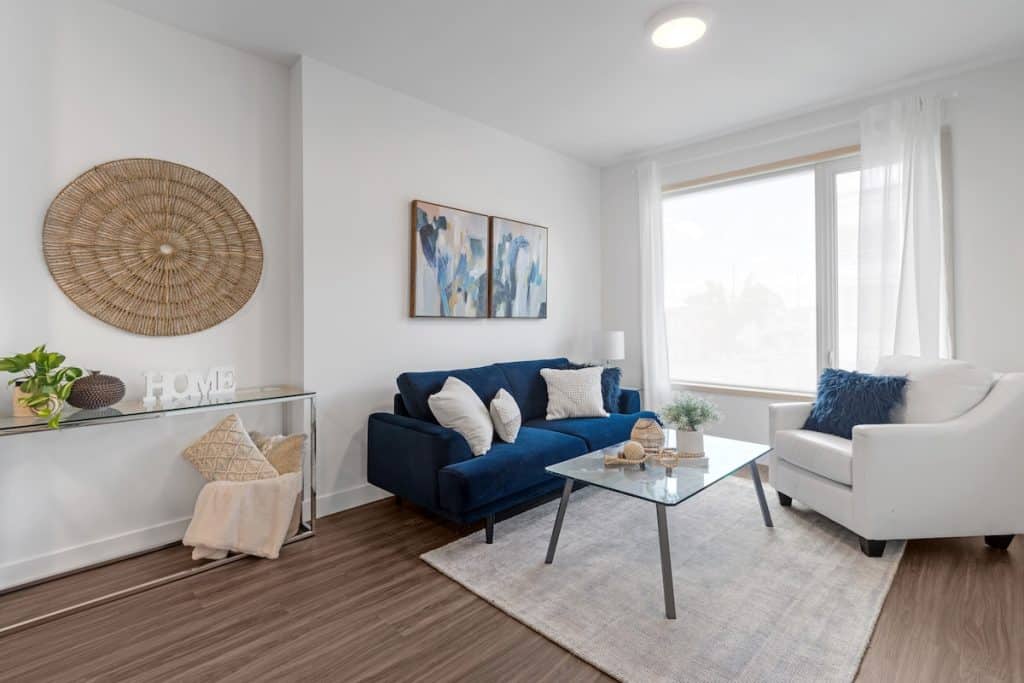 laminate flooring in a living room