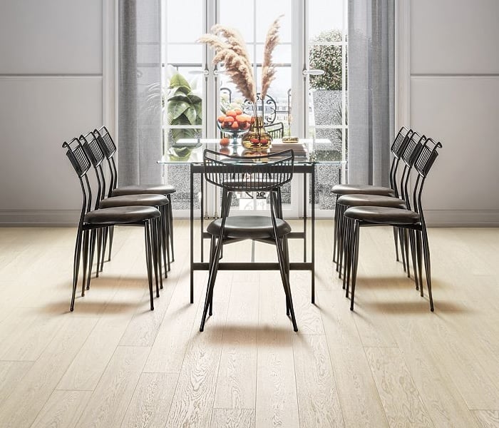 mohawk hardwood in a dining room
